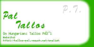 pal tallos business card